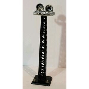 Vintage Metal Yard Tower Flood Light Model Train Marx O Scale Black Train